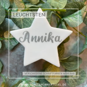 Kleiner personalisierter LED-Leuchtstern mit Farbwechsel