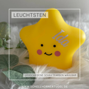Personalisierter LED-Leuchtstern Gelb