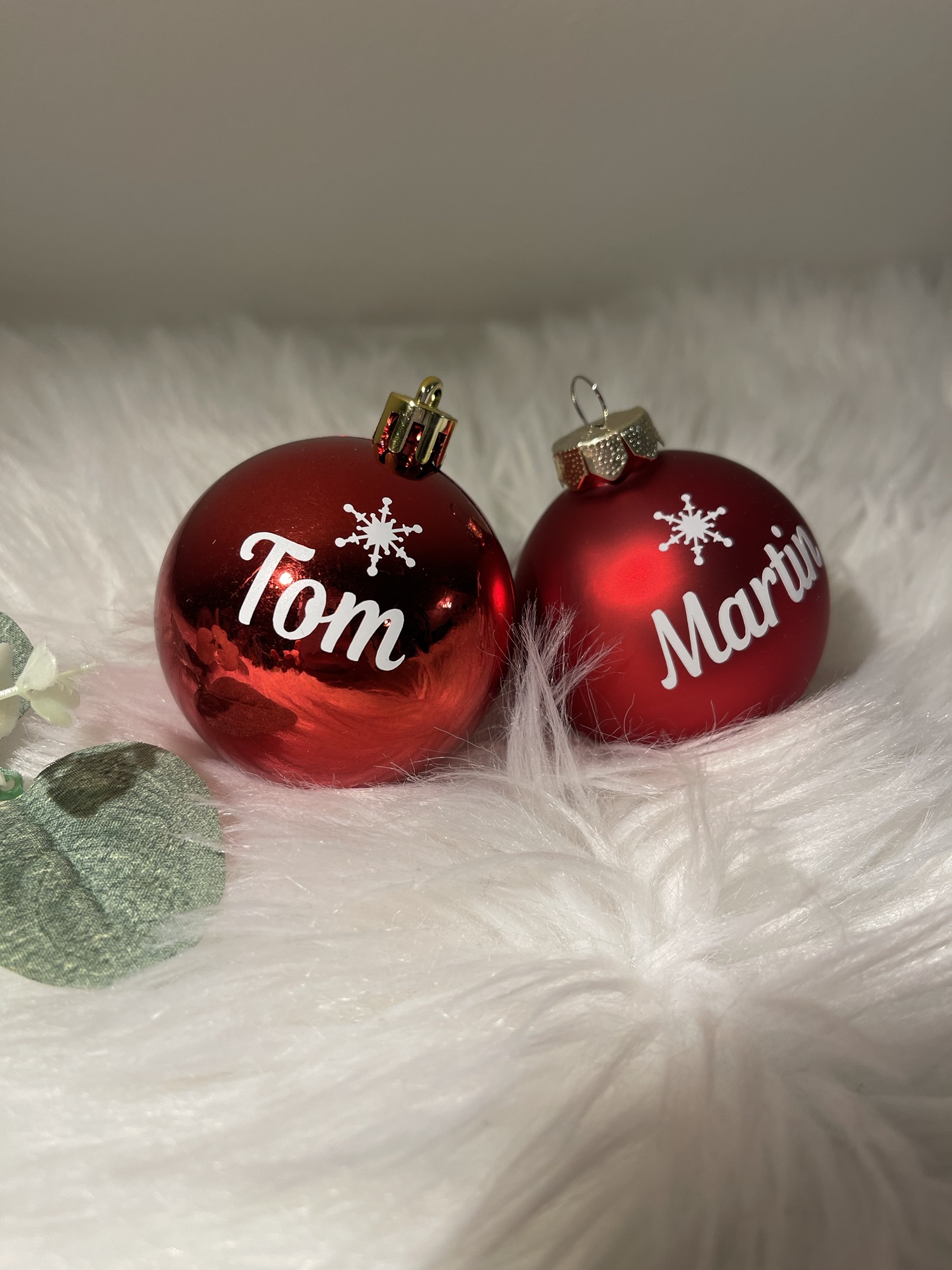 Personalisierte Weihnachtskugel aus Kunststoff – Bild 9