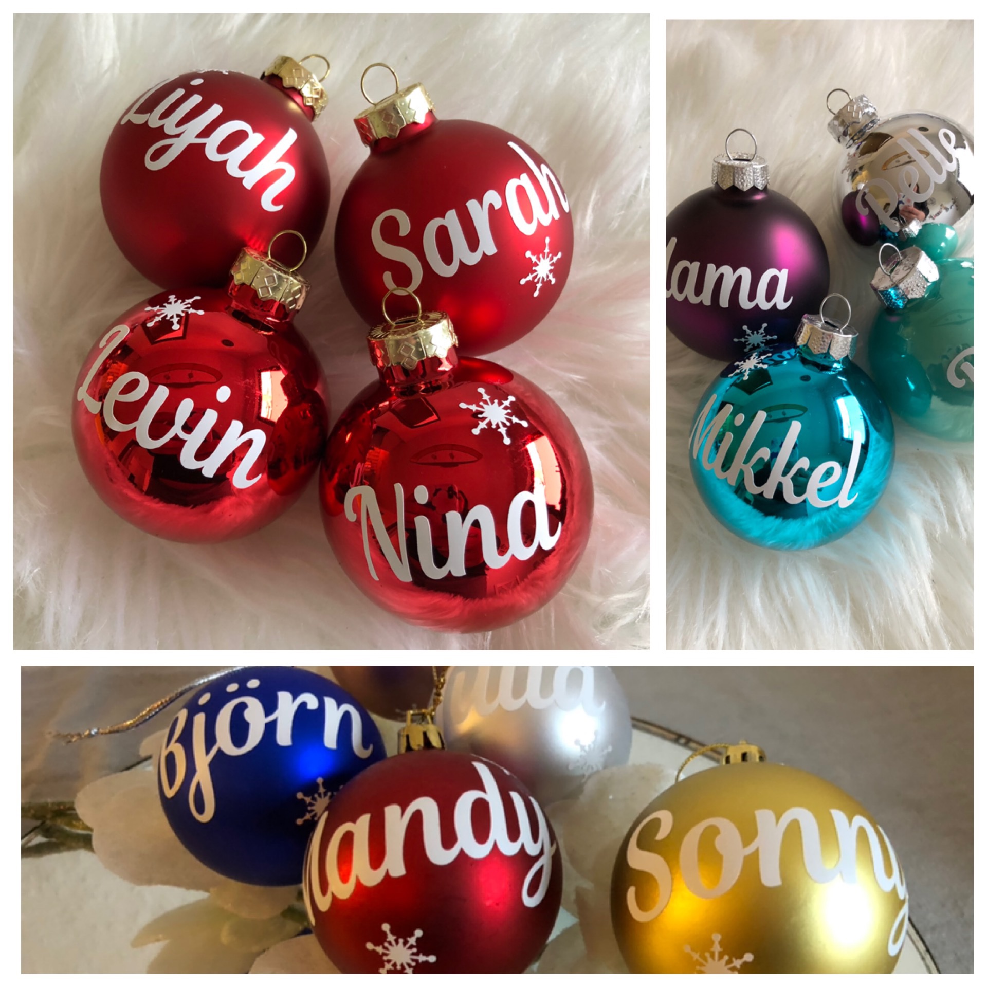 Personalisierte Weihnachtskugel aus Glas Ø 6 cm – Bild 3