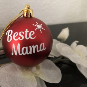 Personalisierte Weihnachtskugel aus Kunststoff